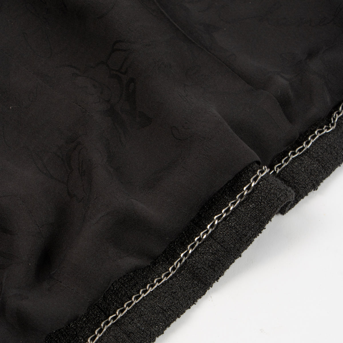 Shop this authentic luxury chanel 09P black Tweed Jacket/Skirt/Trousers Set pre-loved by Labellov.com