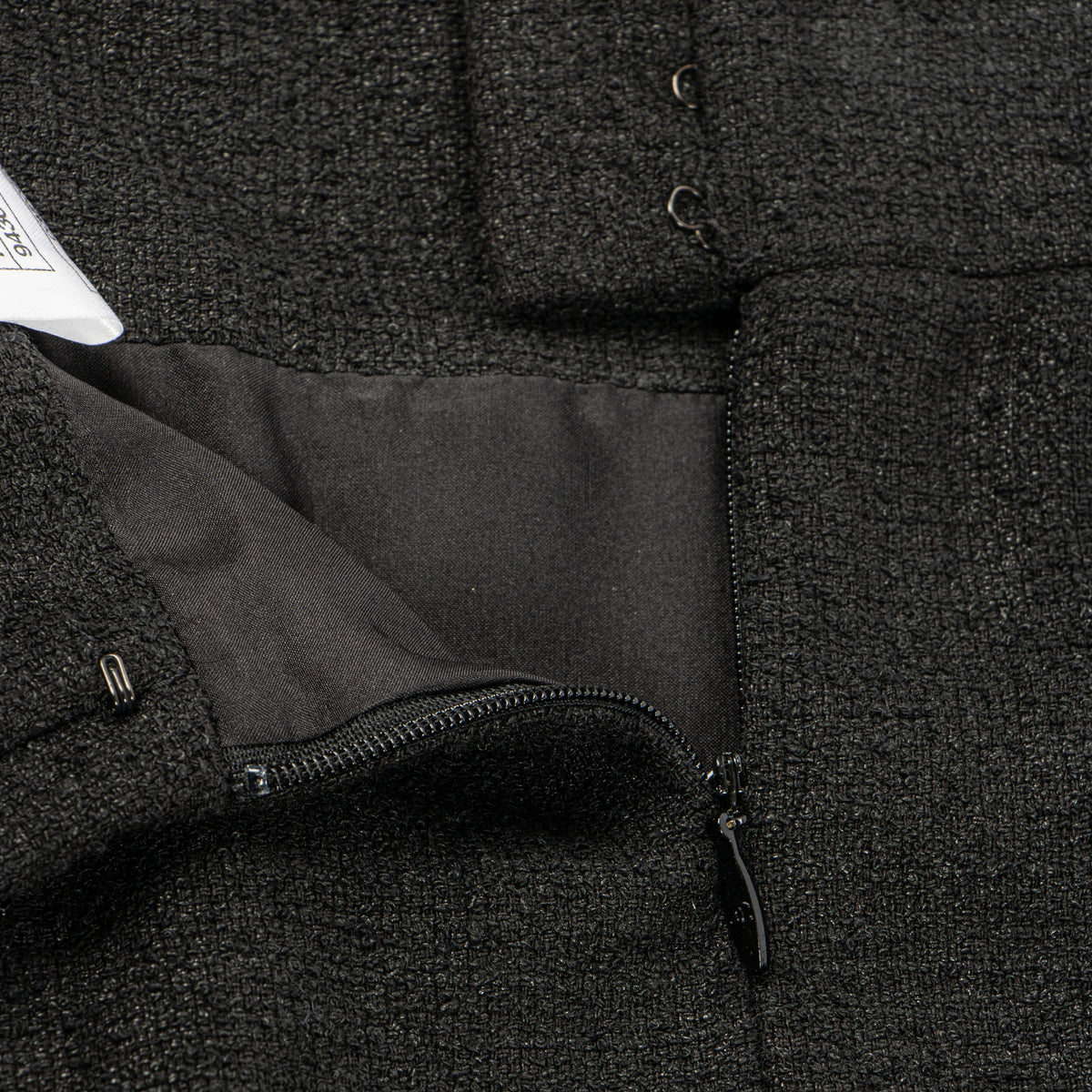 Shop this authentic luxury chanel 09P black Tweed Jacket/Skirt/Trousers Set pre-loved by Labellov.com