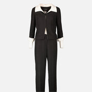 Shop this authentic luxury chanel 09P black Tweed Jacket/Skirt/Trousers Set pre-loved by Labellov.com