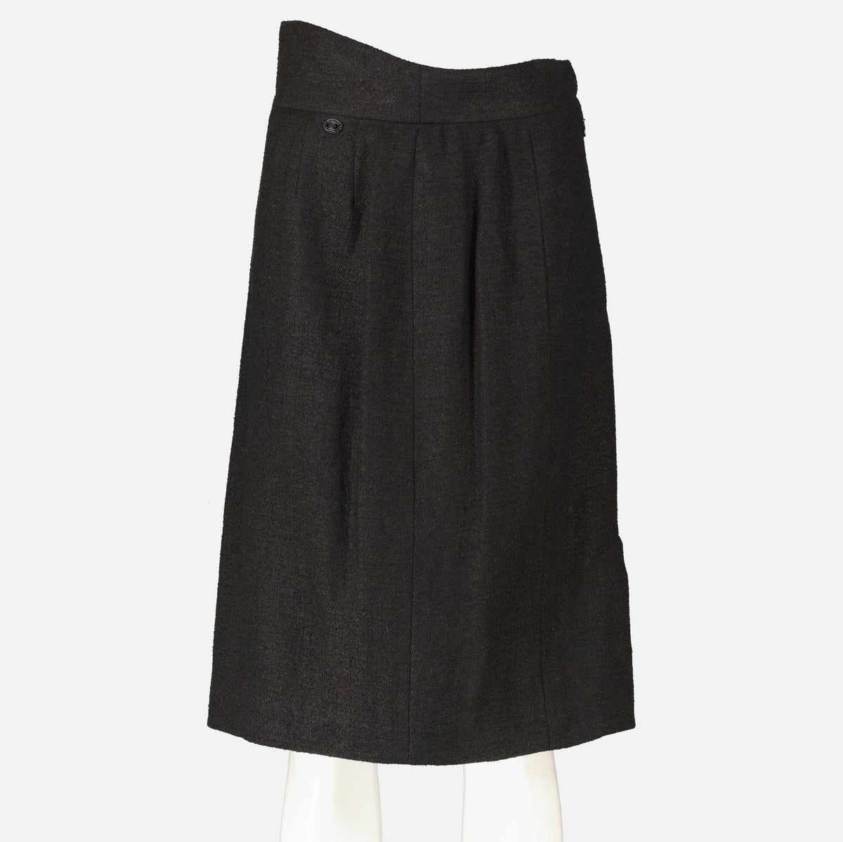 Shop this authentic luxury chanel 09P black Tweed Jacket/Skirt/Trousers Set pre-loved by Labellov.com