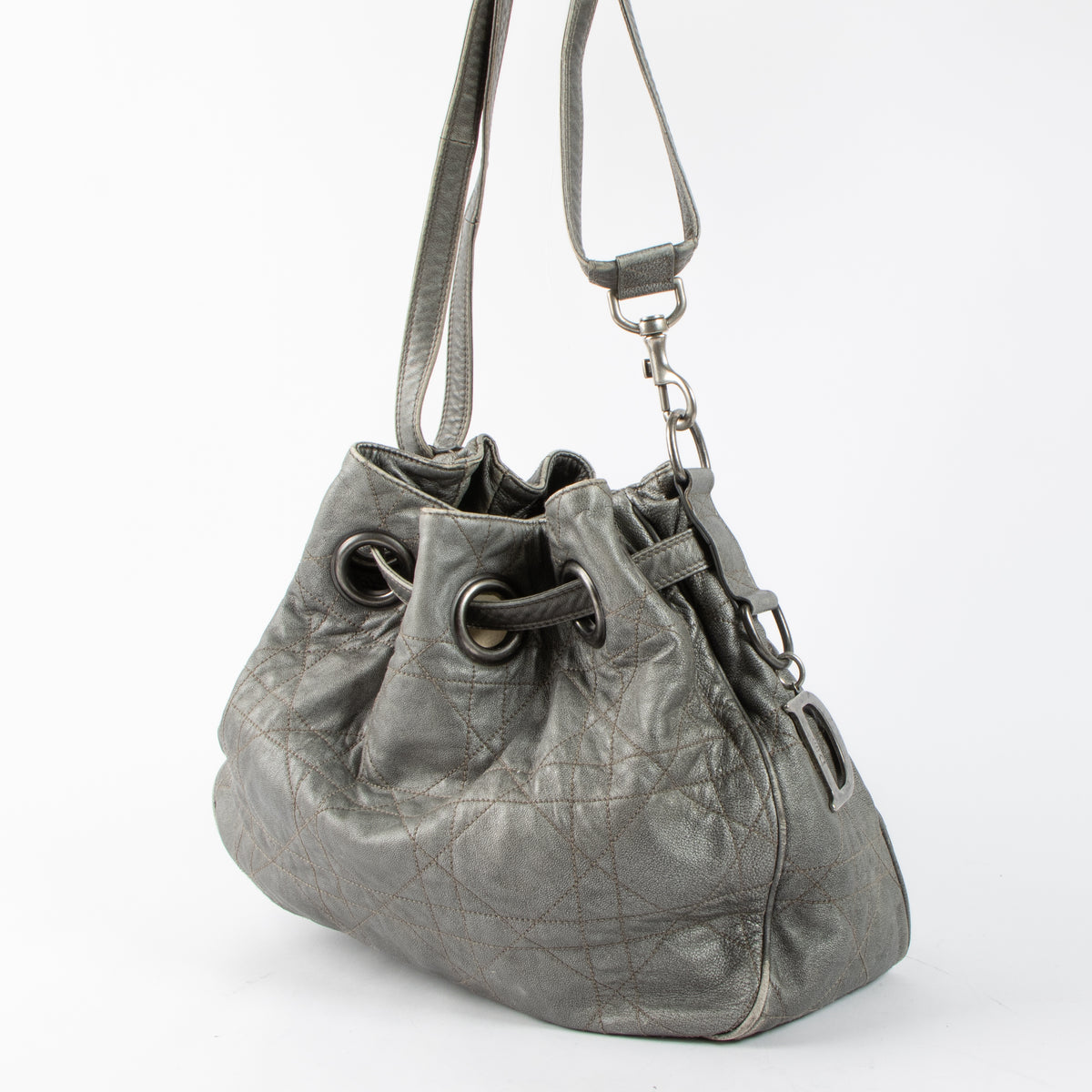 Shop this authentic Christian Dior silver Top handle pre-loved on Labellov