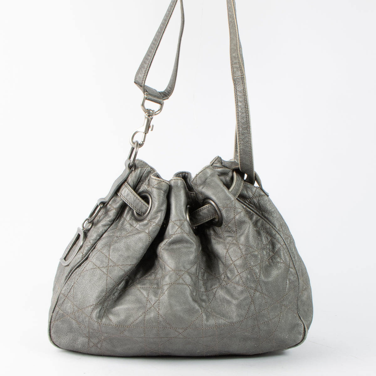 Shop this authentic Christian Dior silver Top handle pre-loved on Labellov