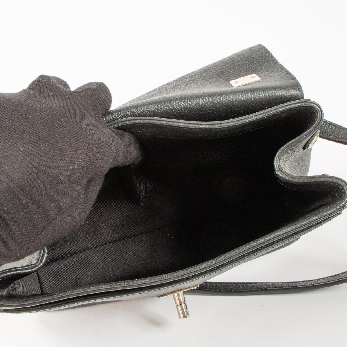 Shop this authentic Louis Vuitton Black Lockme II BB Bag pre-loved on Labellov.com