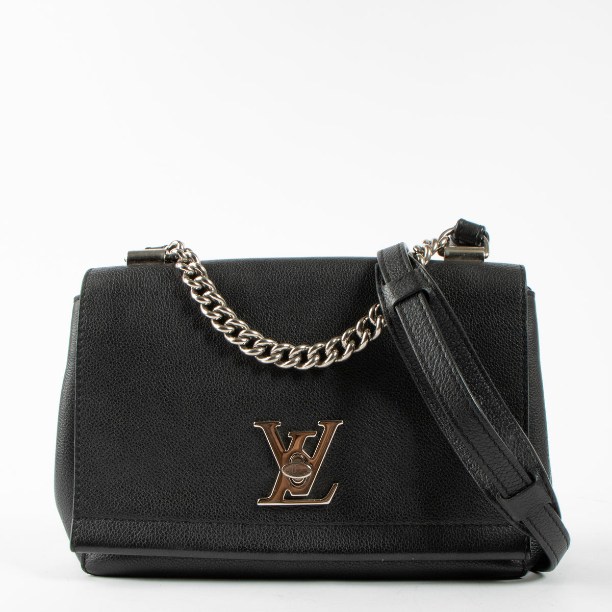 Shop this authentic Louis Vuitton Black Lockme II BB Bag pre-loved on Labellov.com