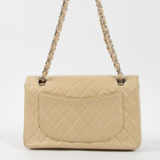 Shop the authentic Chanel Beige Lambskin Small Classic Bag second hand on Labellov.com!