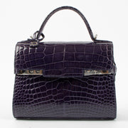 Shop the authentic Delvaux Indigo Shiny Alligator Tempete Mini Bag second hand on Labellov.com!