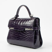 Shop the authentic Delvaux Indigo Shiny Alligator Tempete Mini Bag second hand on Labellov.com!
