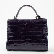 Shop the authentic Delvaux Indigo Shiny Alligator Tempete Mini Bag second hand on Labellov.com!