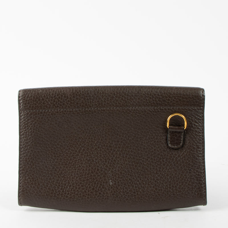 Delvaux Brown Toile de Cuir Fortune Pouch