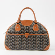Shop this authentic Goyard Black/Tan Goyardine Saint Jeanne MM Bag Pre-loved on Labellov.com