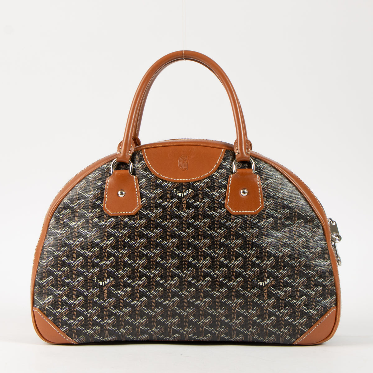 Shop this authentic Goyard Black/Tan Goyardine Saint Jeanne MM Bag Pre-loved on Labellov.com