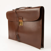 Shop this authentic luxury Hermes Quirus Briefcase Brown Box GHW pre-loved on Labellov. 