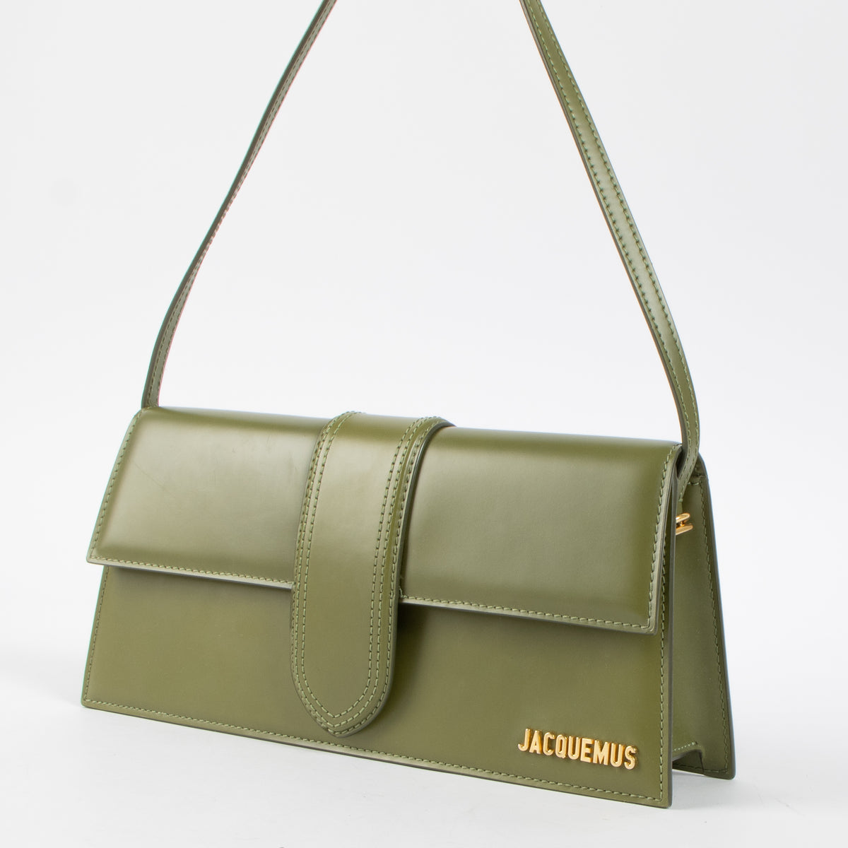 Shop this authentic Jacquemus Green Long Bambino Bag pre-loved by Labello.com