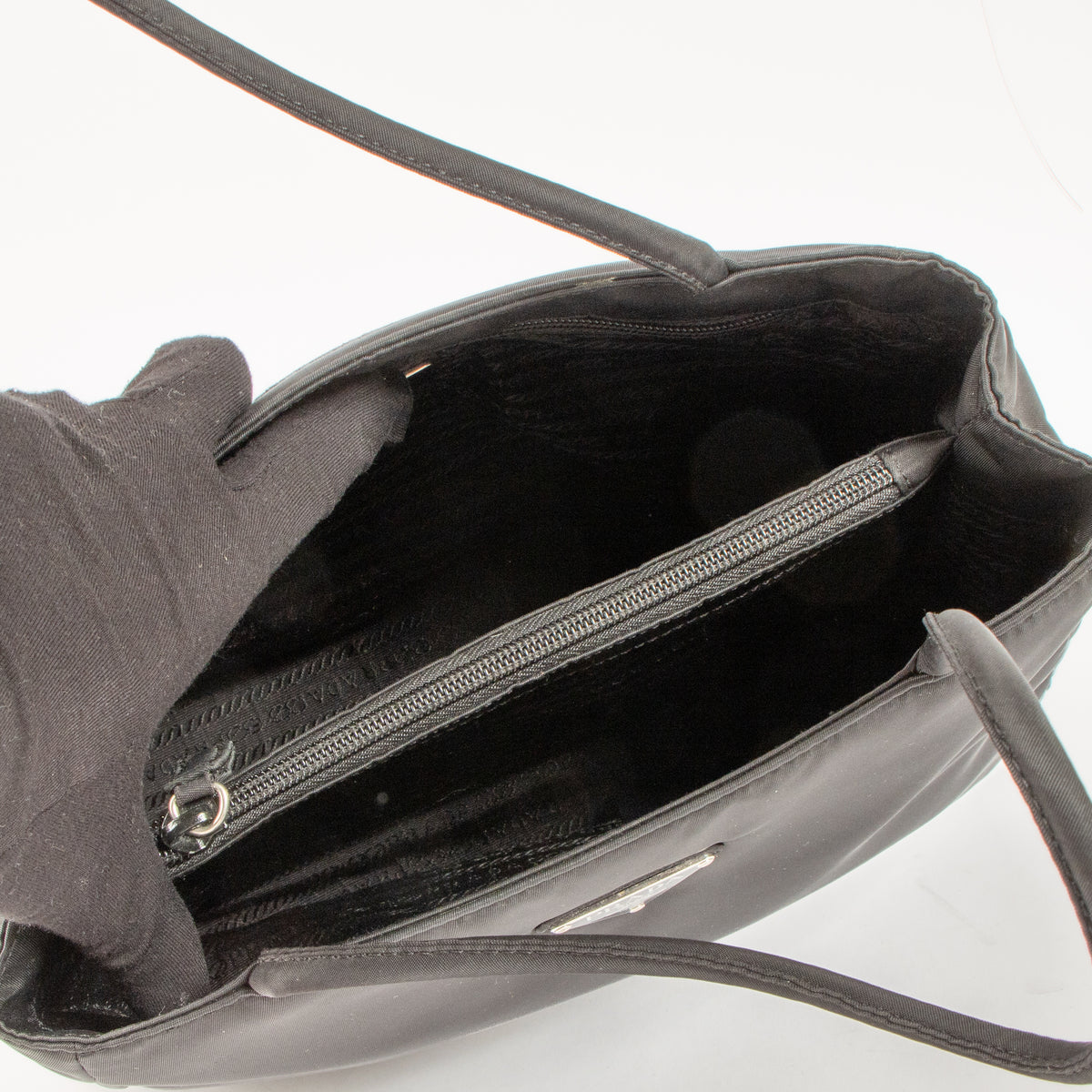Shop this authentic Prada Black Nylon Small Tote Bag pr-loved by Labellov.com