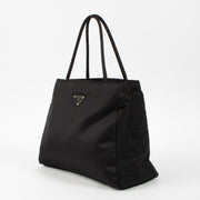 Shop this authentic Prada Black Nylon Small Tote Bag pr-loved by Labellov.com