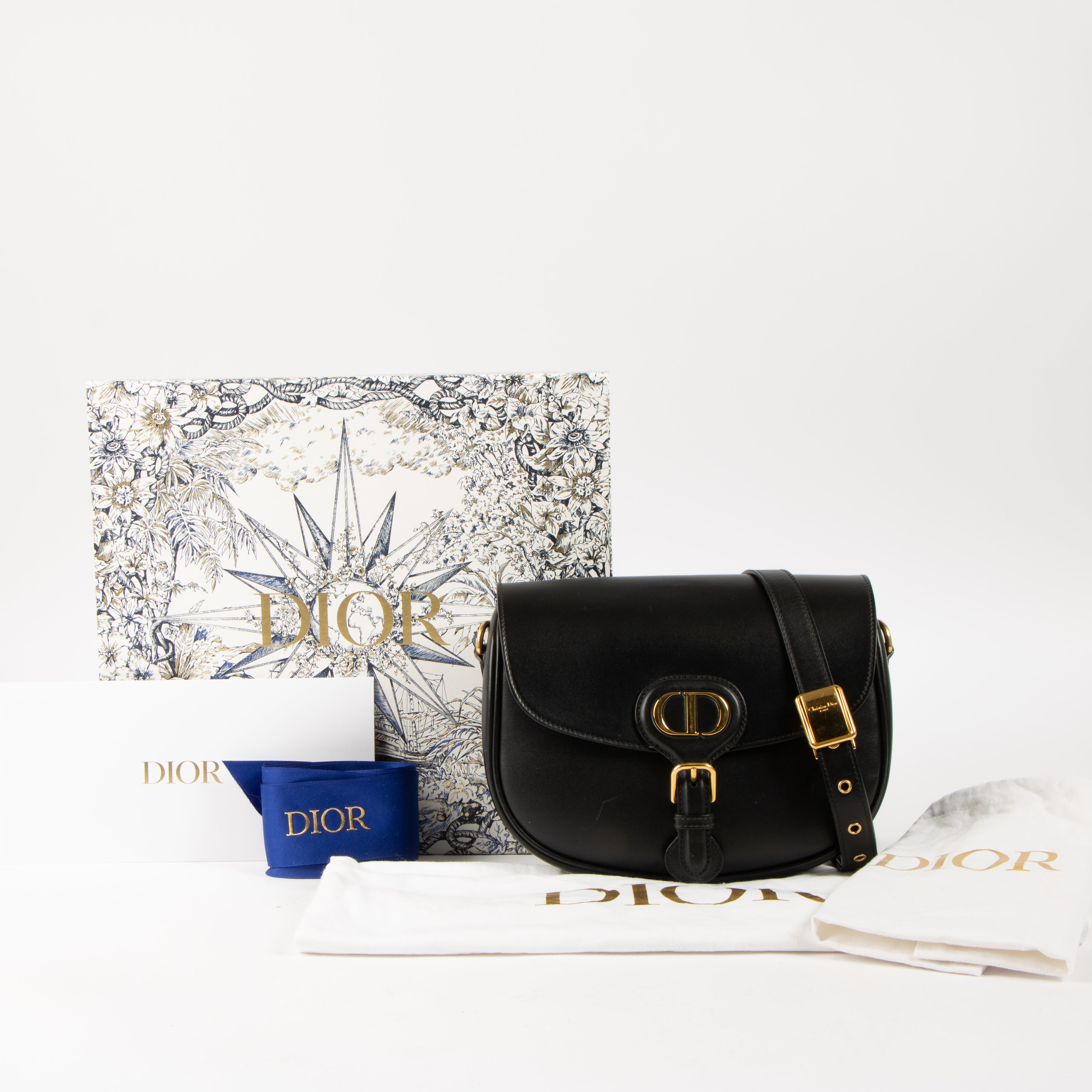 Christian Dior Black Box Calfskin Medium Bobby Bag – Labellov