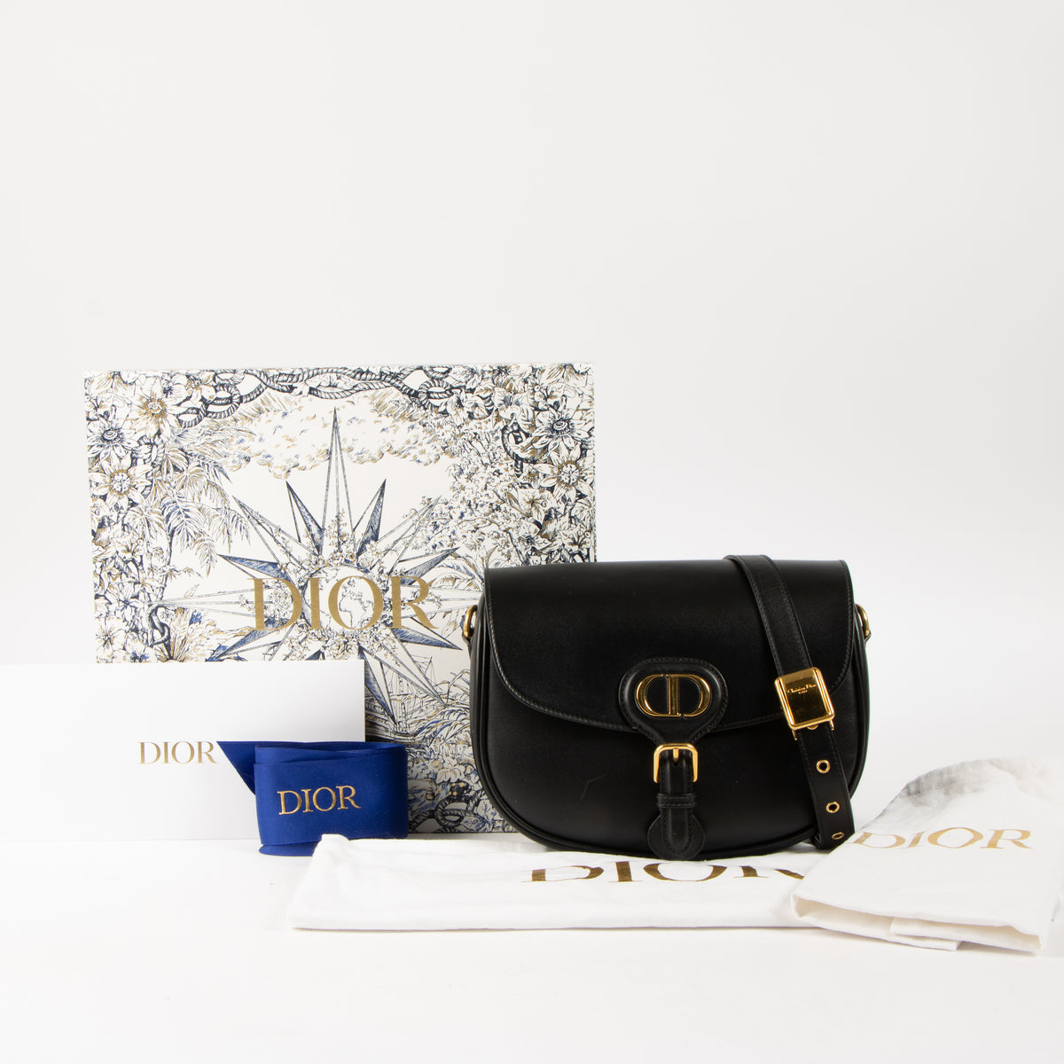 Shop this authentic Christian Dior Black Box Calfskin Medium Bobby Bag pre-loved on Labellov.com