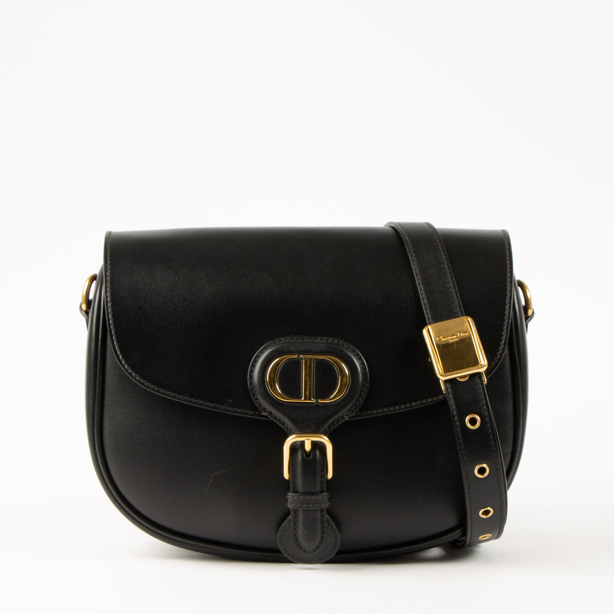 Shop this authentic Christian Dior Black Box Calfskin Medium Bobby Bag pre-loved on Labellov.com