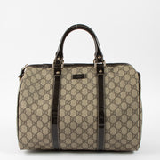 Shop this authentic Gucci Brown GG Supreme Medium Joy Boston Bag pre-loved on Labellov.com