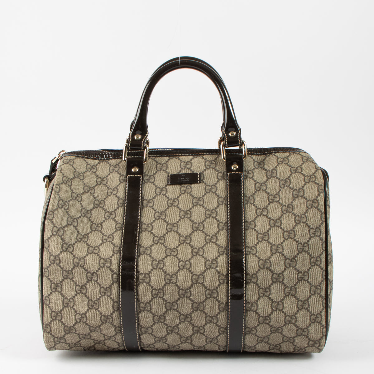 Shop this authentic Gucci Brown GG Supreme Medium Joy Boston Bag pre-loved on Labellov.com