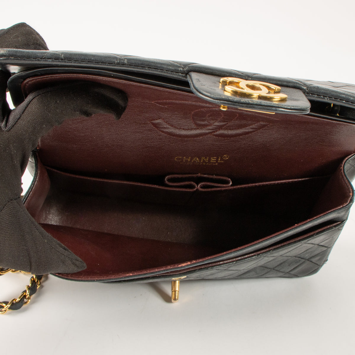 Chanel Vintage Black Lambskin Medium Classic bag