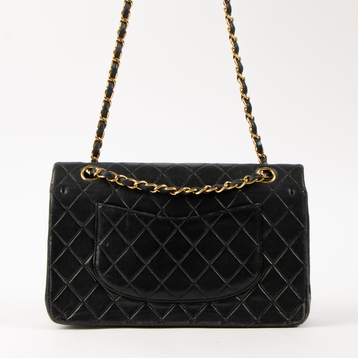 Shop this authentic Chanel Vintage Black Lambskin Medium Classic bag pre-loved on Labellov.com