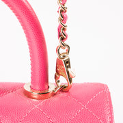 Shop this authentic Chanel Pink Caviar Small Coco Handle Bag pre-loved on Labellov.com
