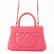 Shop this authentic Chanel Pink Caviar Small Coco Handle Bag pre-loved on Labellov.com