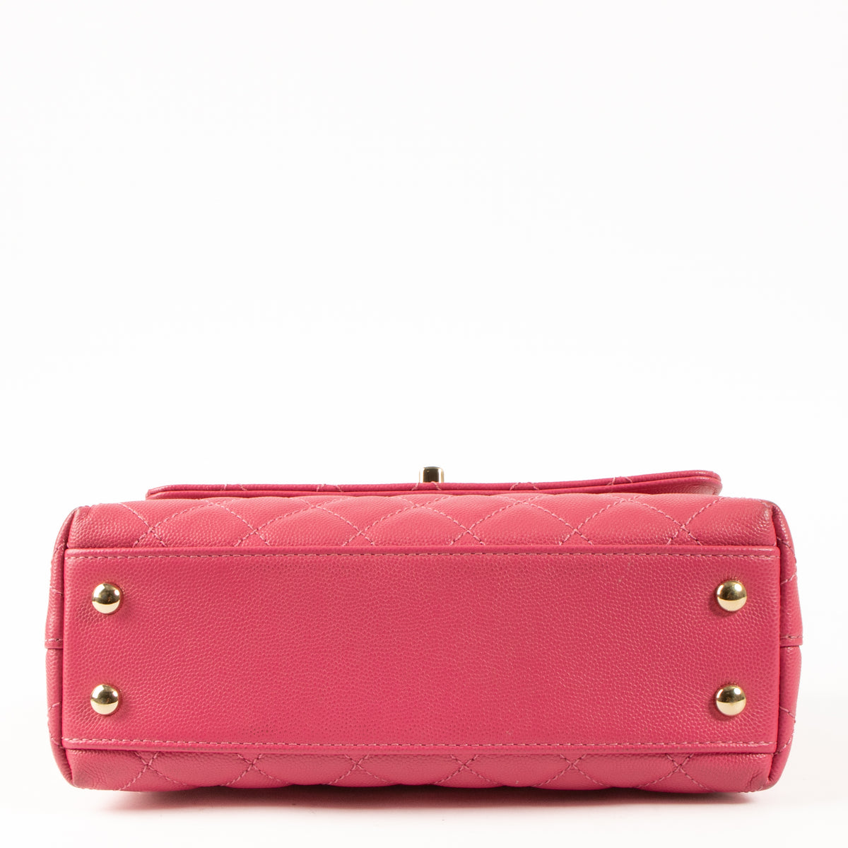 Shop this authentic Chanel Pink Caviar Small Coco Handle Bag pre-loved on Labellov.com