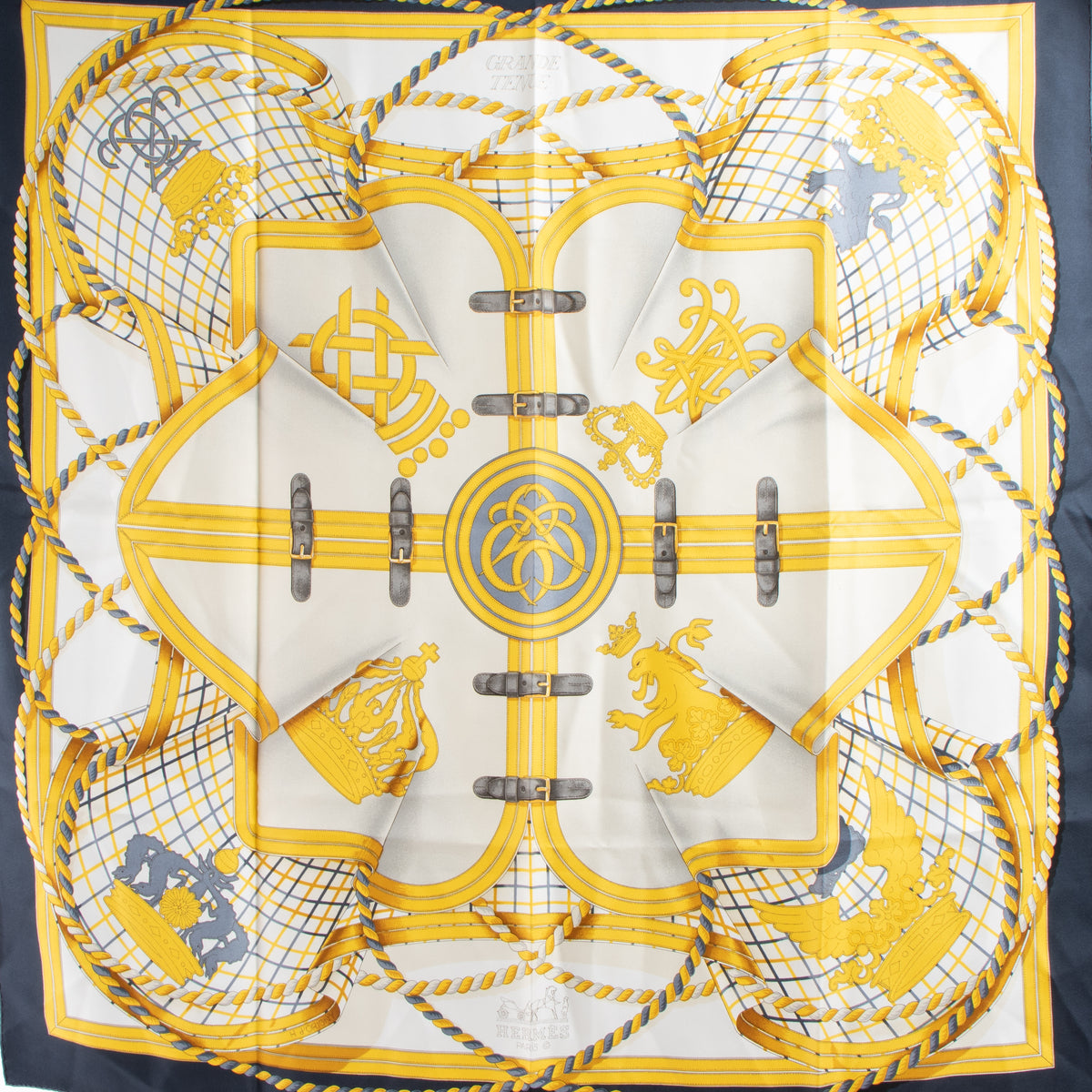 Shop this authentic Hermes Grande Tenue 90 Scarf pre-loved by Labellov.com