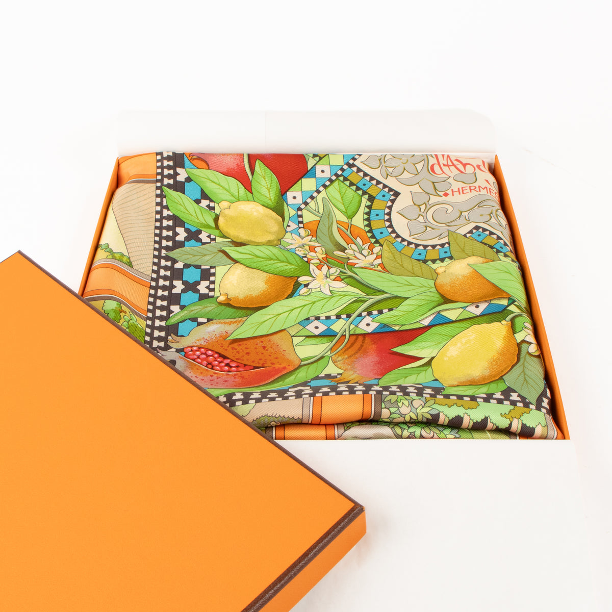 Shop this authentic Hermes Les jardins d'Andalousie 90 Scarf pre-loved by Labellov.com