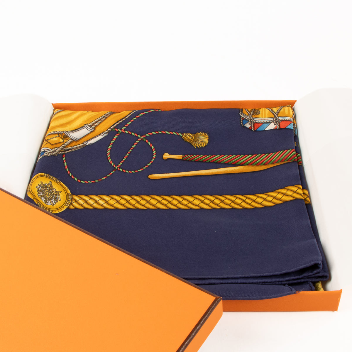 Shop this authentic Hermes Les Tambours 90 Scarf pre-loved on Labellov.com