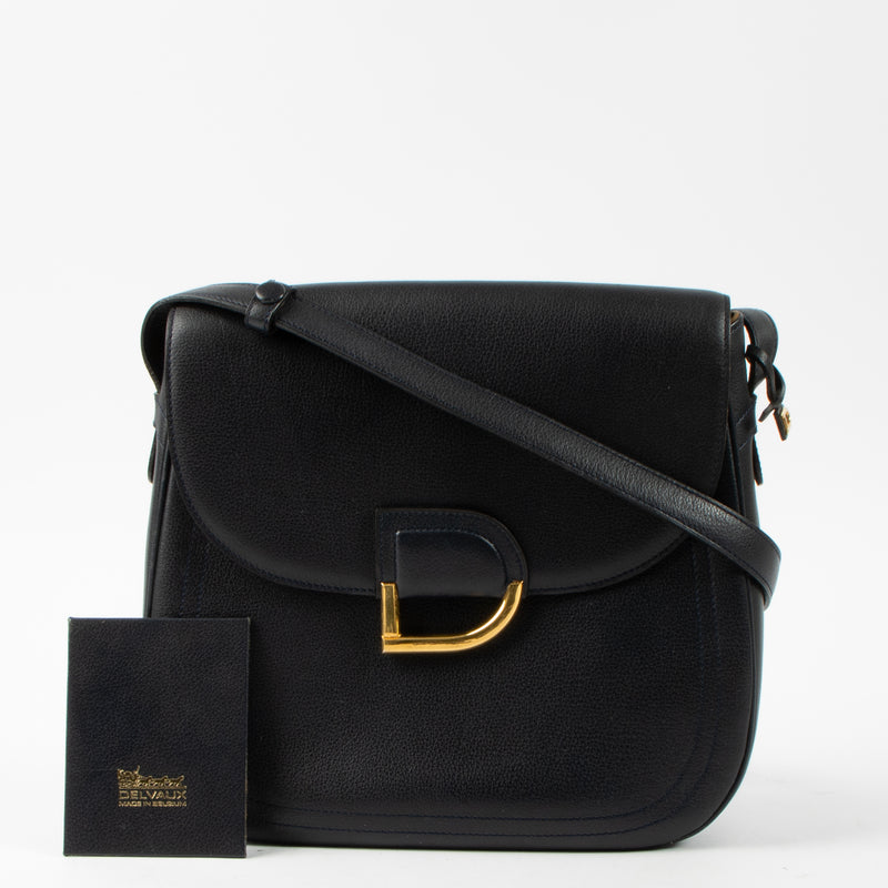 Delvaux Blue Leather Diligent Bag