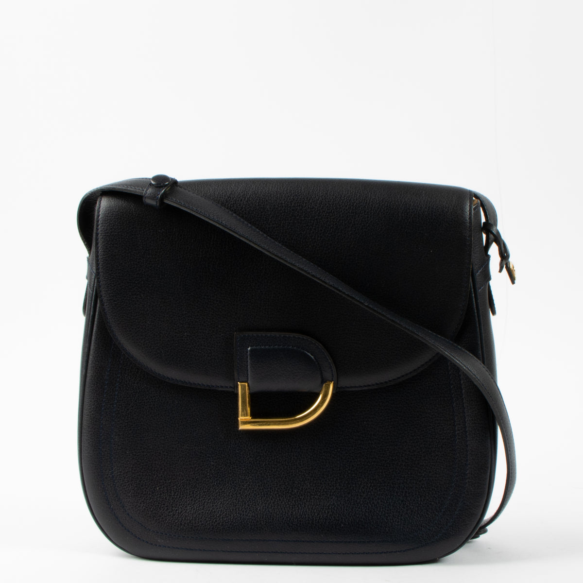 Delvaux Blue Leather Diligent Bag