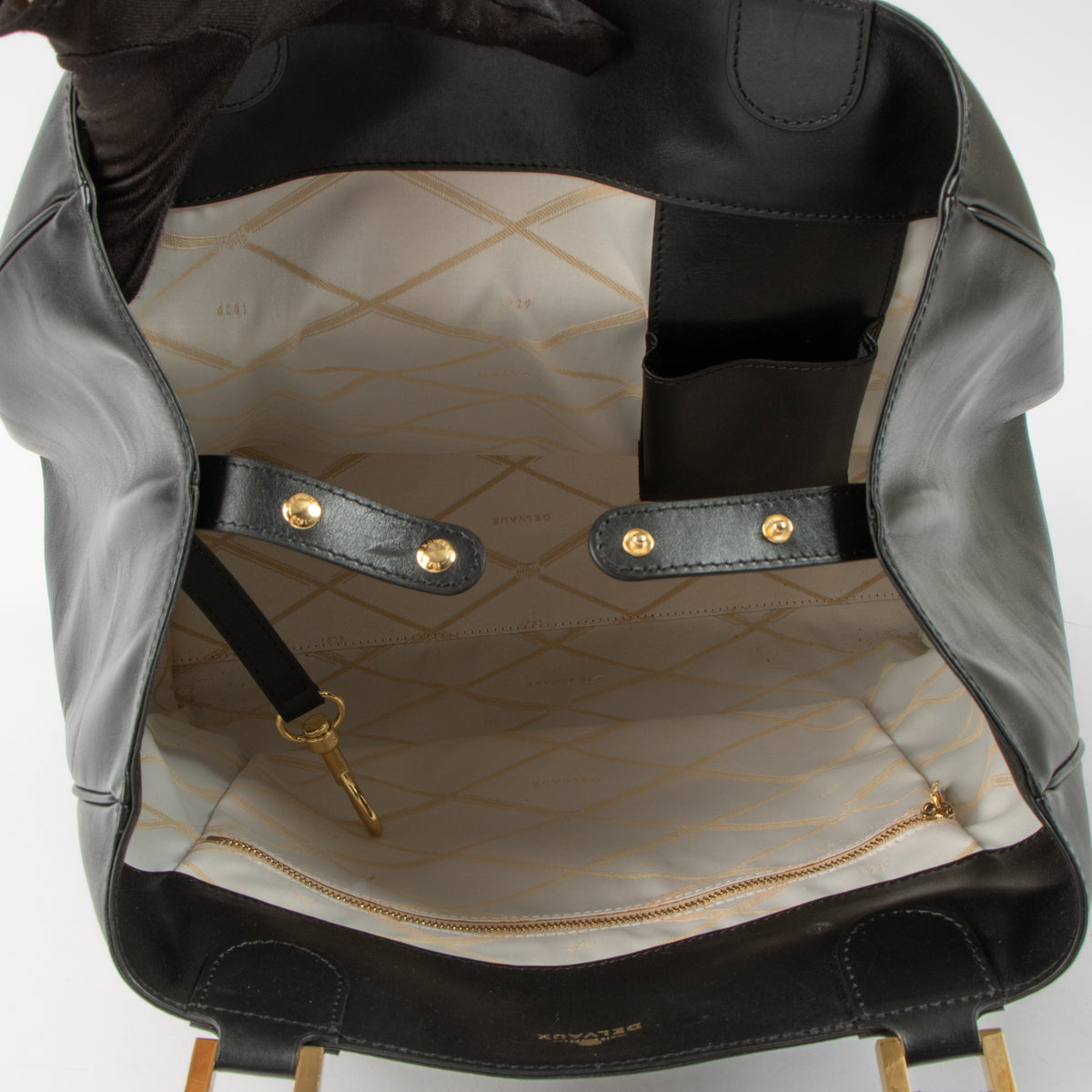 Shop this authentic Delvaux Black Allure Louise Satchel Bag pre-loved on Labellov.com