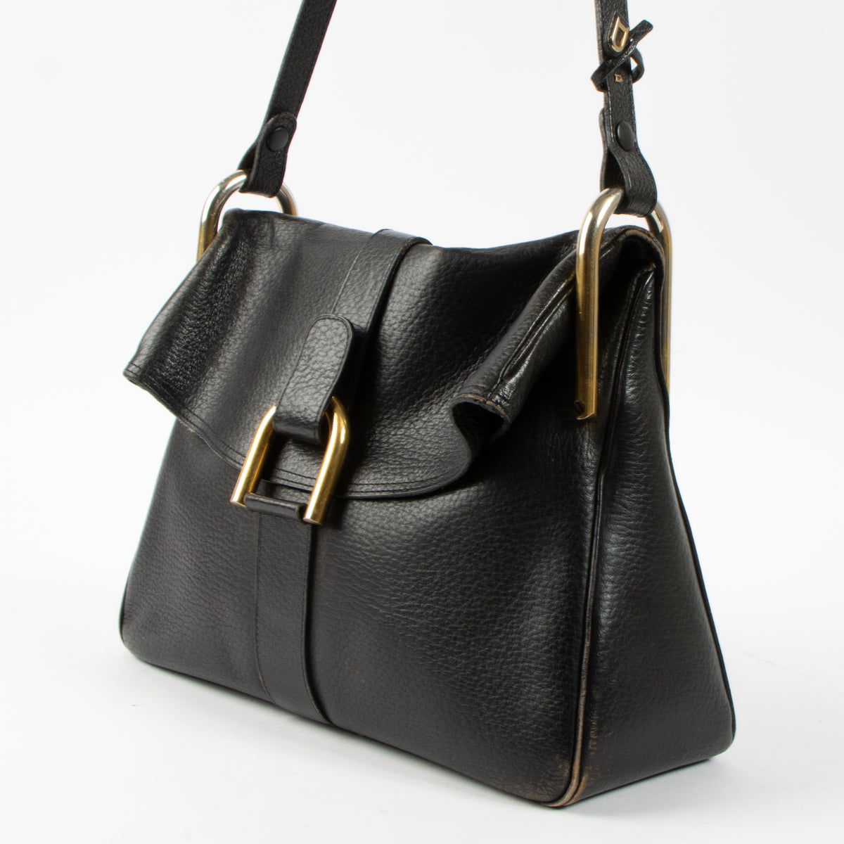 Delvaux Vintage Black Leather Givry Bag