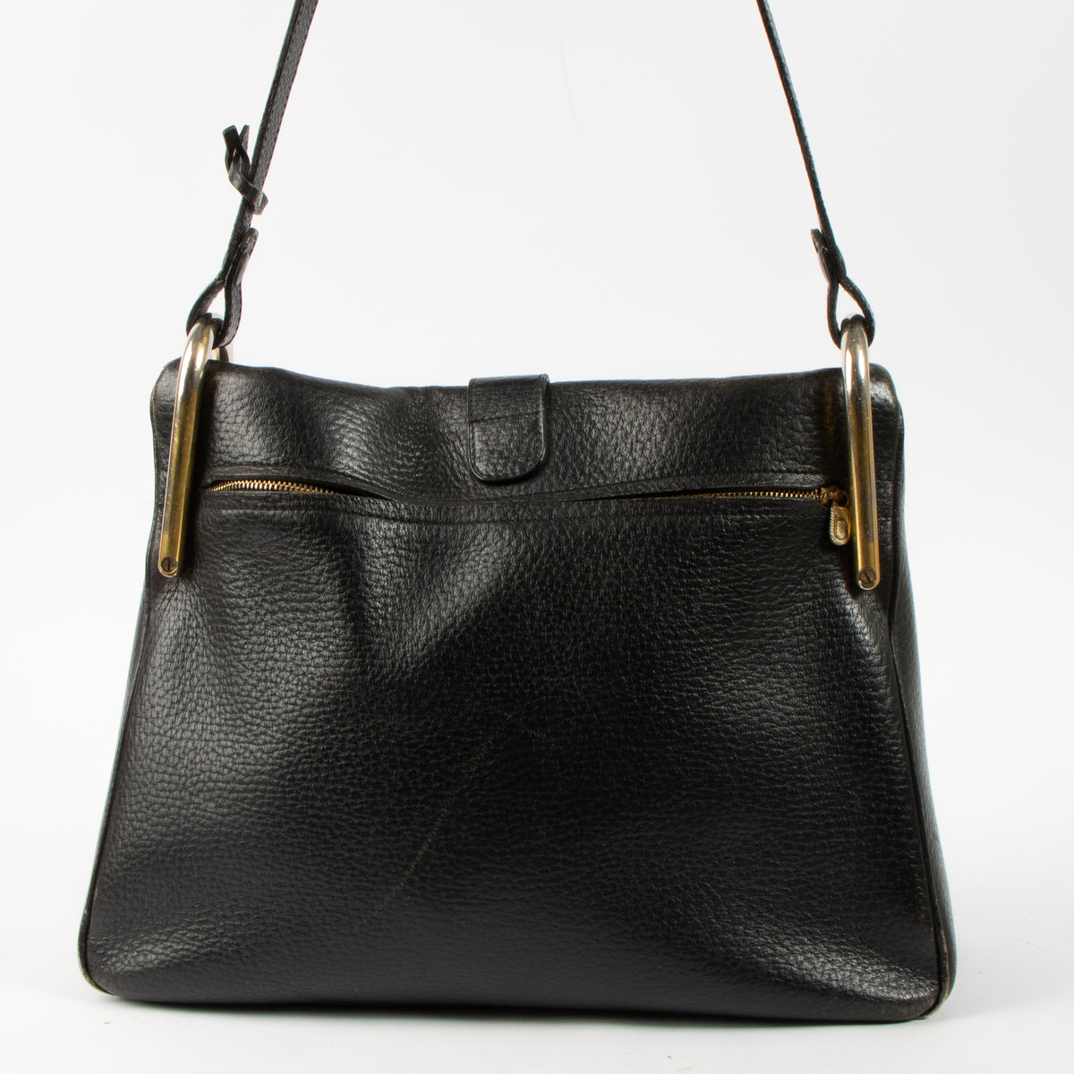 Delvaux Vintage Black Leather Givry Bag