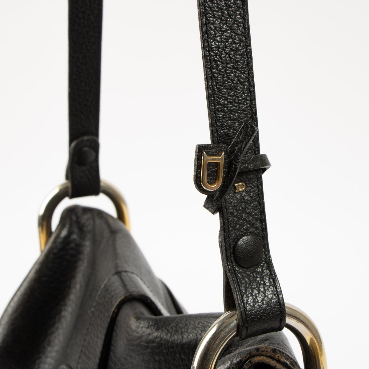 Delvaux Vintage Black Leather Givry Bag