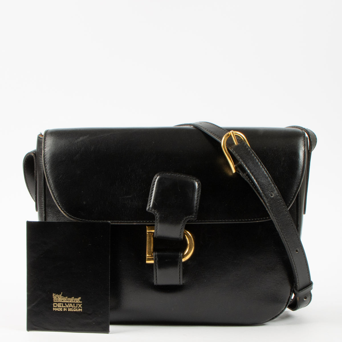 Delvaux Black Box Calf Crossbody Bag