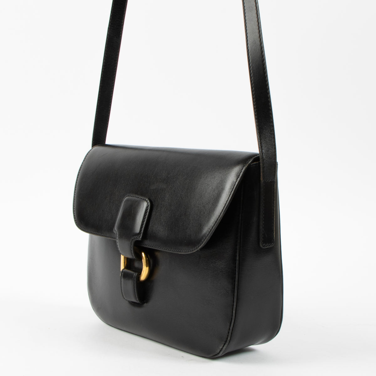 Delvaux Black Box Calf Crossbody Bag