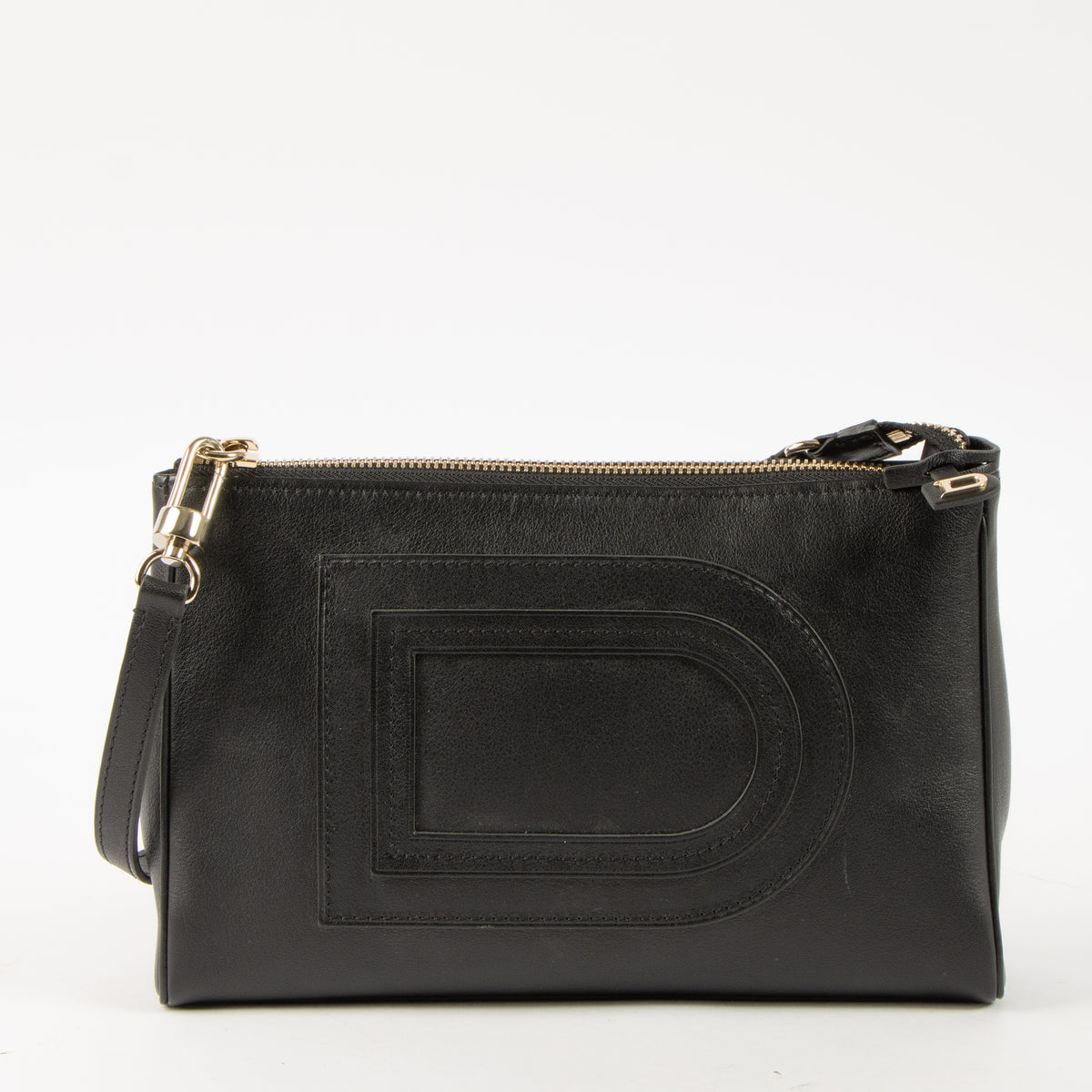 Shop the authentic Delvaux Black Louise Pochette Bag on Labellov.com.
