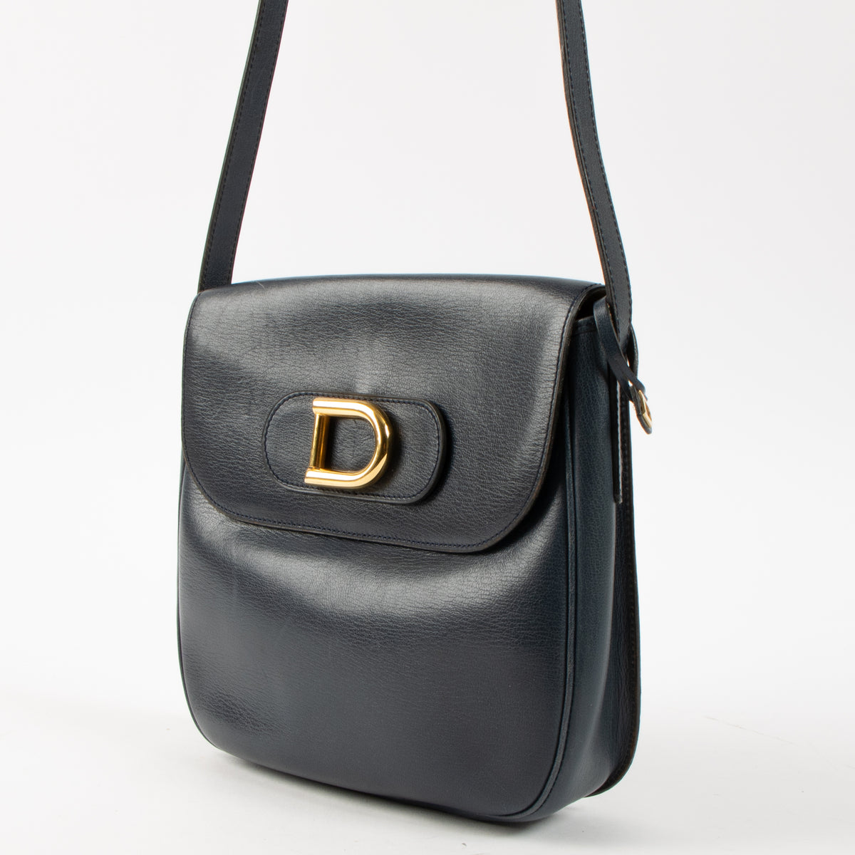 Shop this authentic Delvaux Vintage Blue Crossbody Bag Pre-Loved on Labellov.com