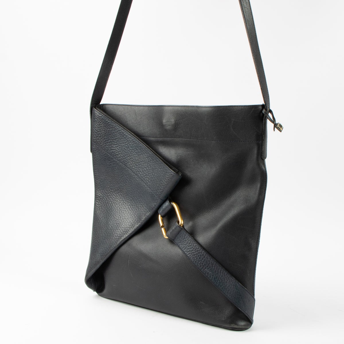 Shop this authentic Delvaux Vintage Blue Belted Bag Pre-Loved on Labellov.com