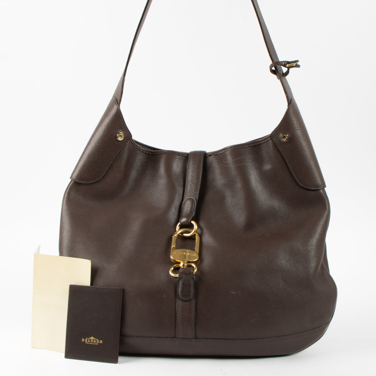 Shop this authentic Delvaux Brown Leather Yucca Bag Pre-loved on Labellov.com