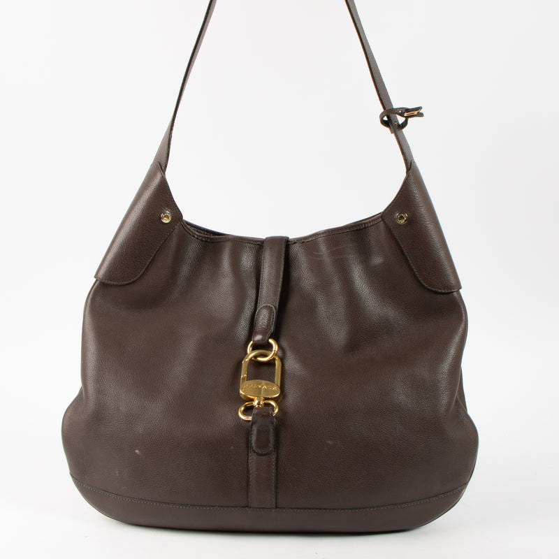 Shop this authentic Delvaux Brown Leather Yucca Bag Pre-loved on Labellov.com