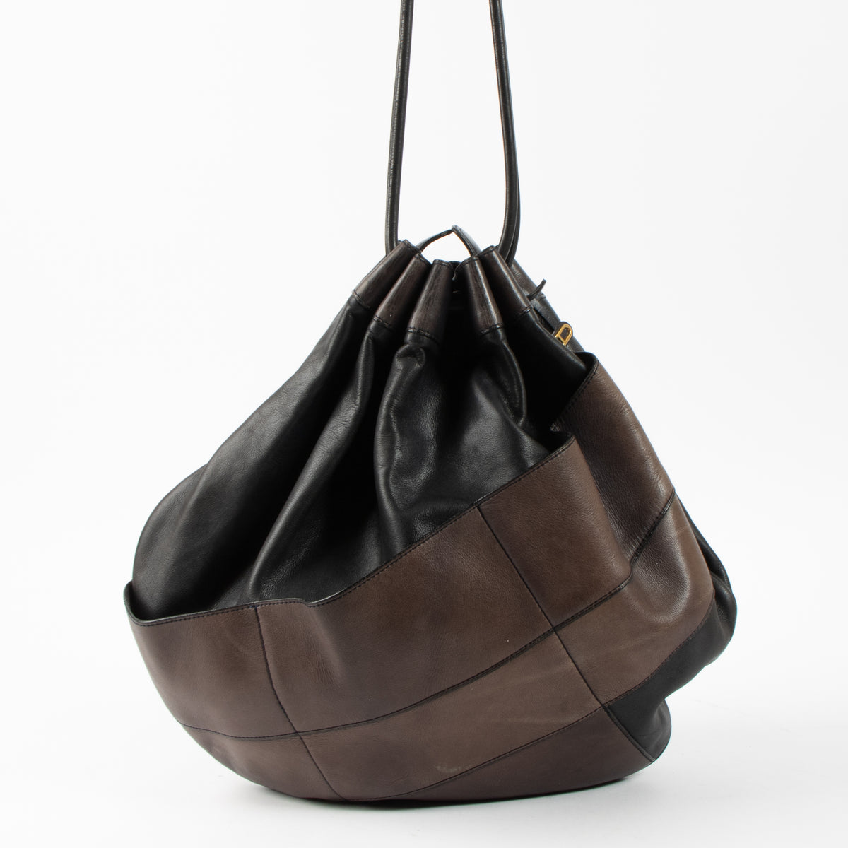 Delvaux Vintage Blue Drawstring Bag