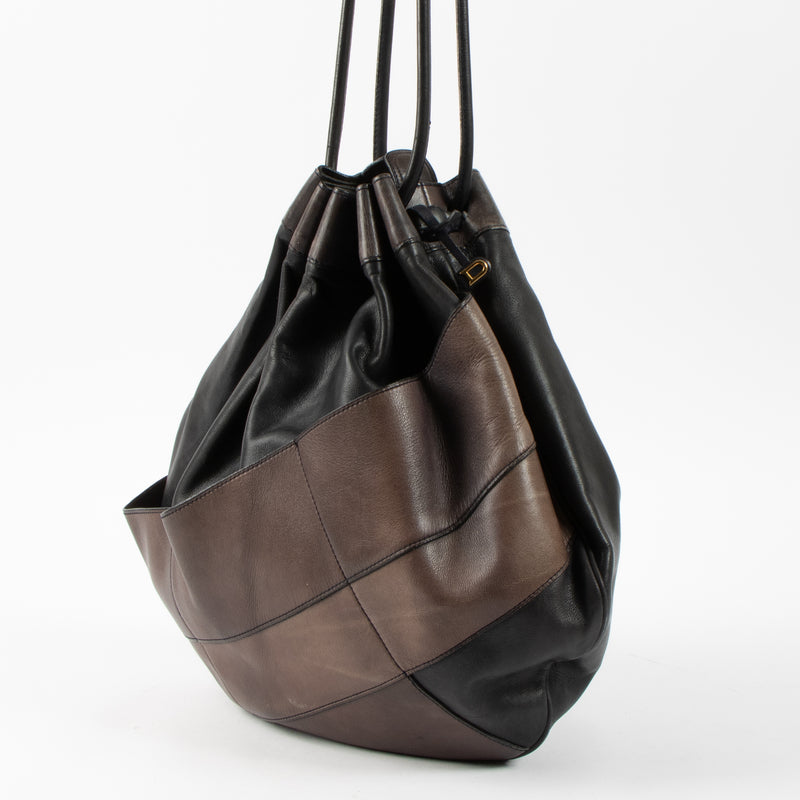 Delvaux Vintage Blue Drawstring Bag