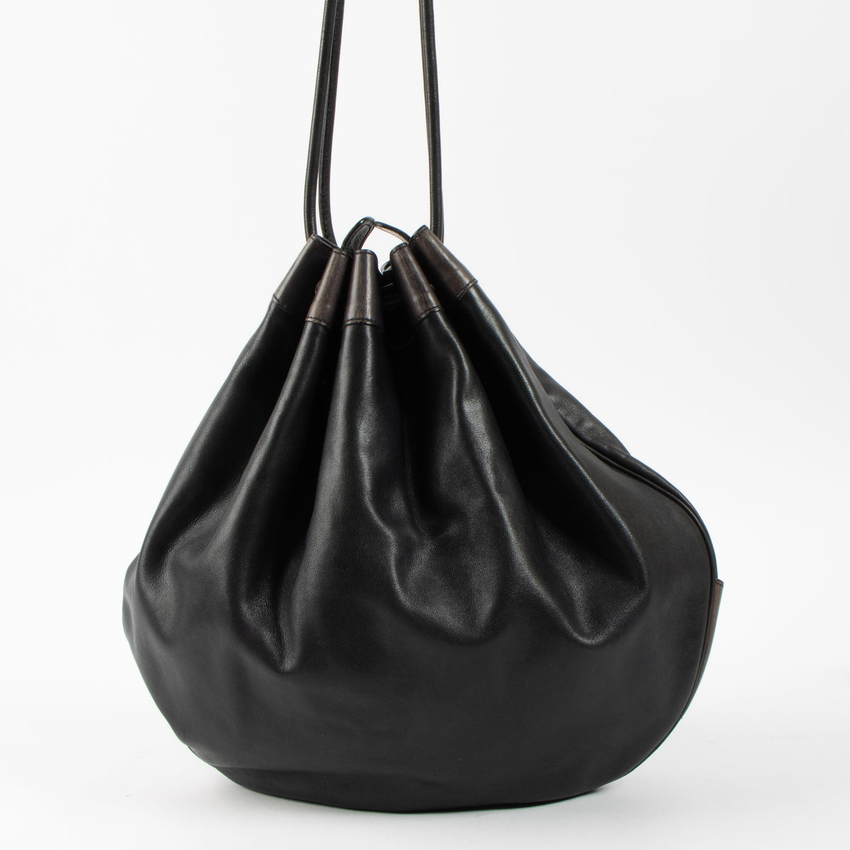 Delvaux Vintage Blue Drawstring Bag