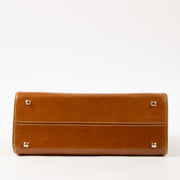 Shop this authentic Delvaux Cognac Box Calf Tempête MM Bag Pre-Loved on Labellov.com