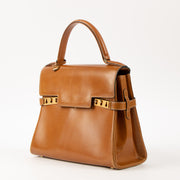 Shop this authentic Delvaux Cognac Box Calf Tempête MM Bag Pre-Loved on Labellov.com